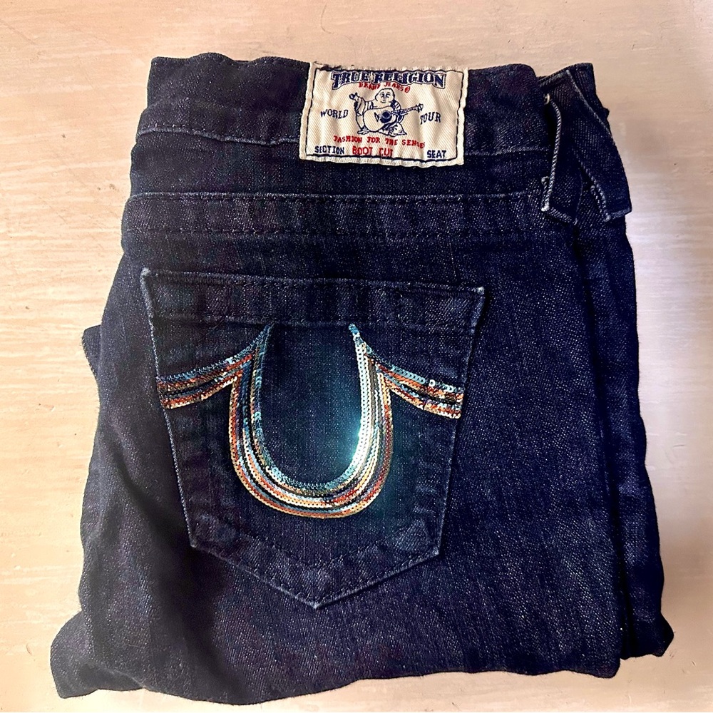 True Religion Sequin Pocket Jeans - Size 27